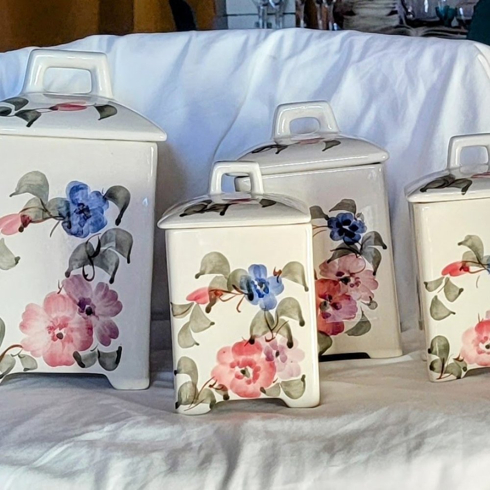 FREE S&H -- MCM 20th Century Jay Wilfred: Andrea by Sadek Canisters set of 4